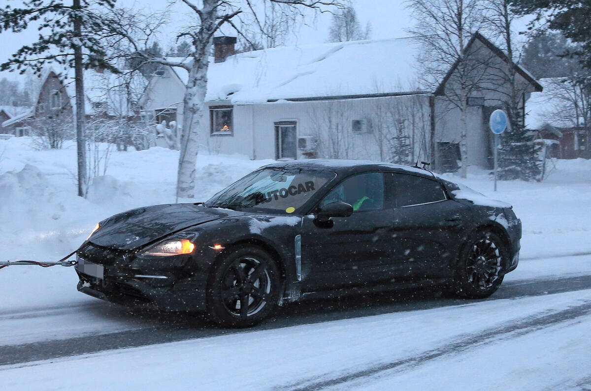 Porsche Mission E New Pictures Of Ev During Cold Weather Testing