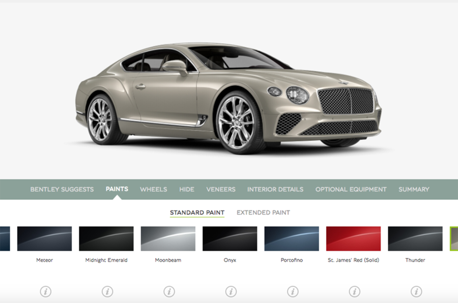 New Bentley Continental GT online configurator launched