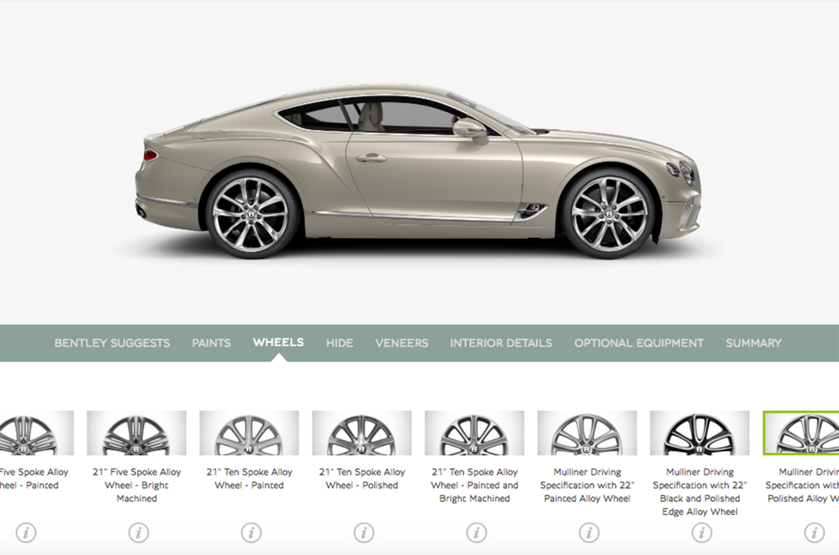 New Bentley Continental GT Online Configurator Launched Autocar