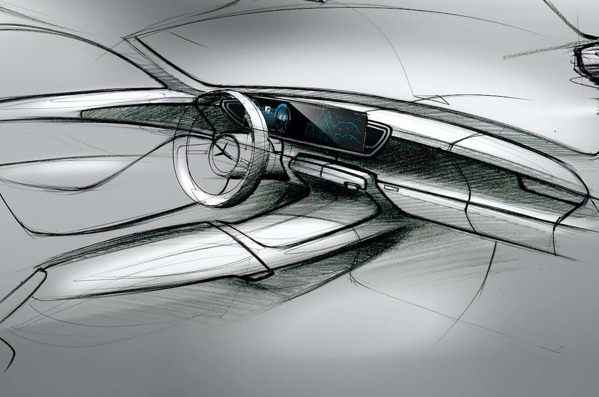 Next Mercedes Benz Gle Interior Sketches Revealed Autocar