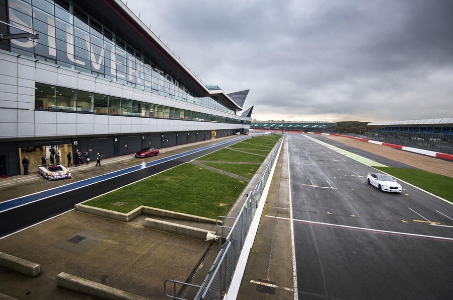 Jaguar cars testing at Silverstone 