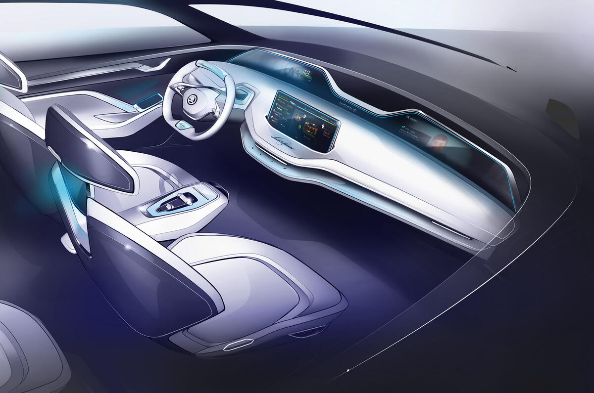 Skoda Vision E Electric Suv Concept Interior Revealed
