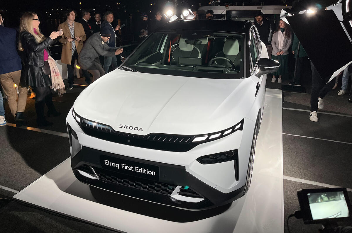Skoda Elroq revealed in Prague   front