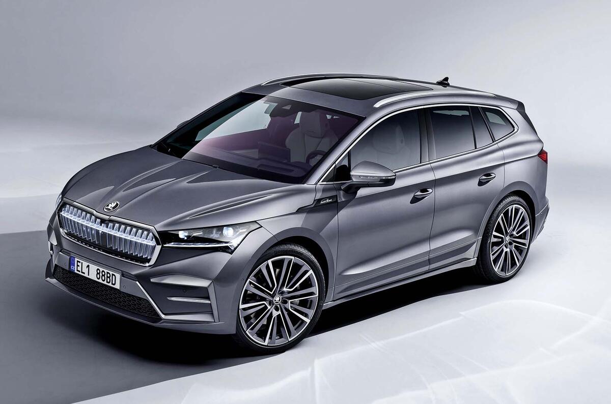 Skoda Enyaq front three quarter
