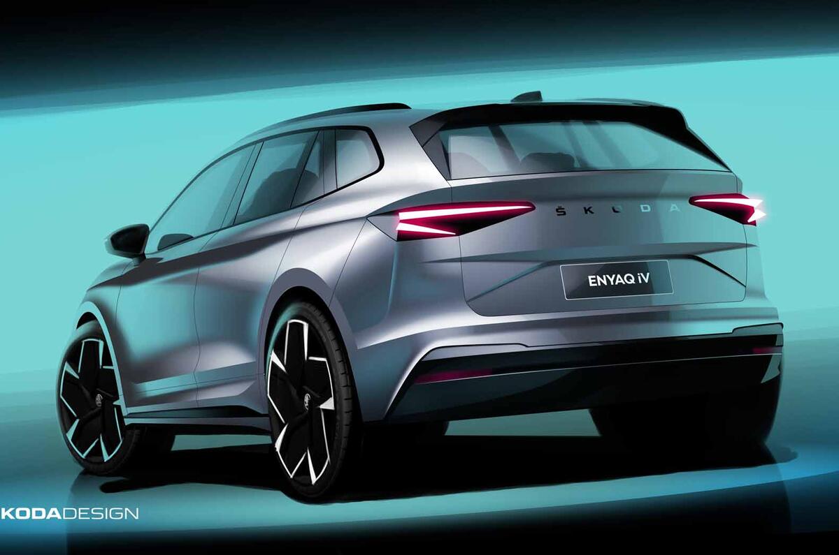 Skoda Enyaq teaser rear