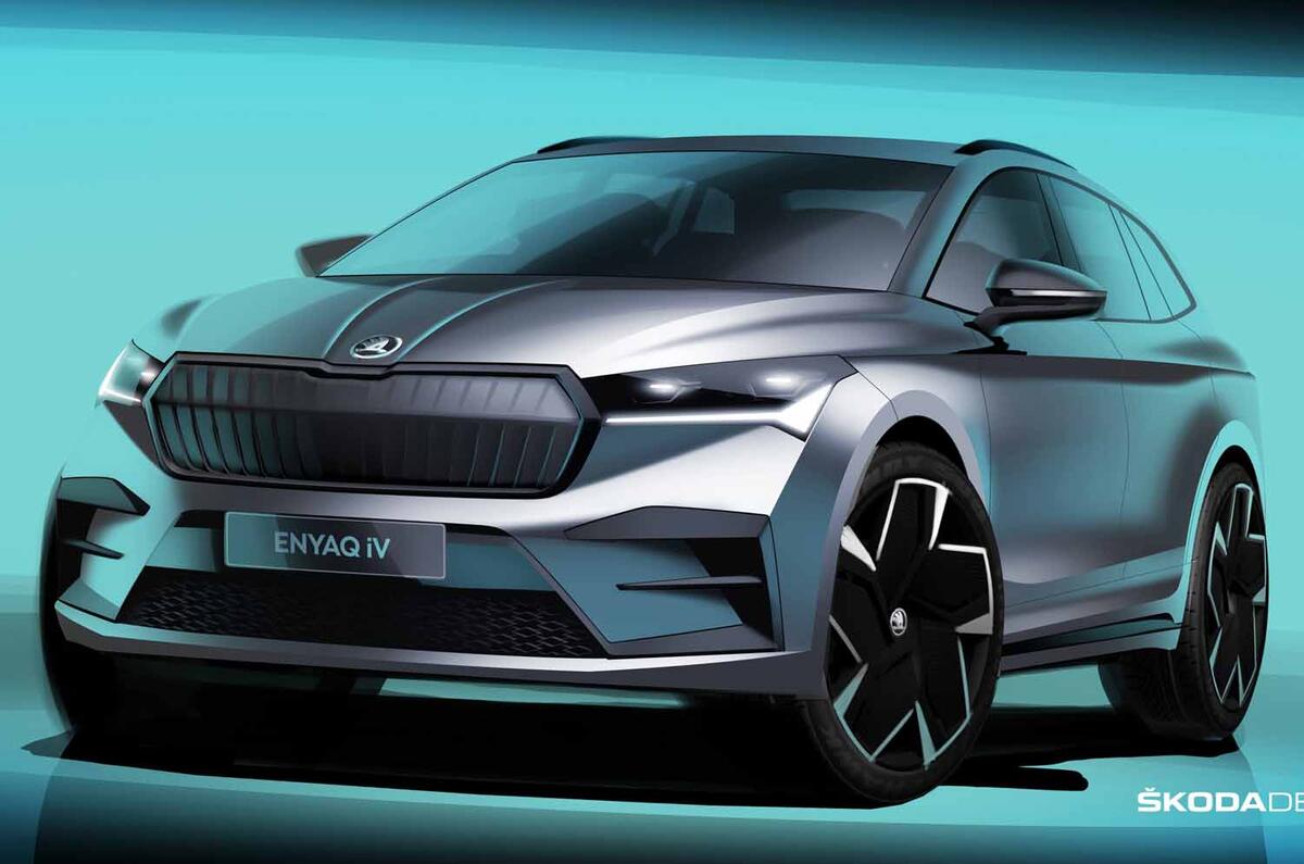 Skoda Enyaq teaser front