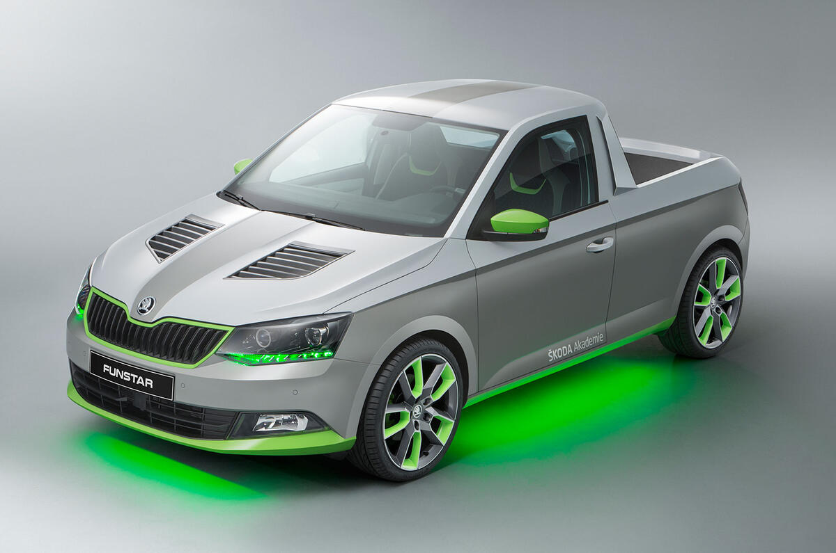 Skoda Unveils Fabia FUNstar Pickup Concept Car Autocar
