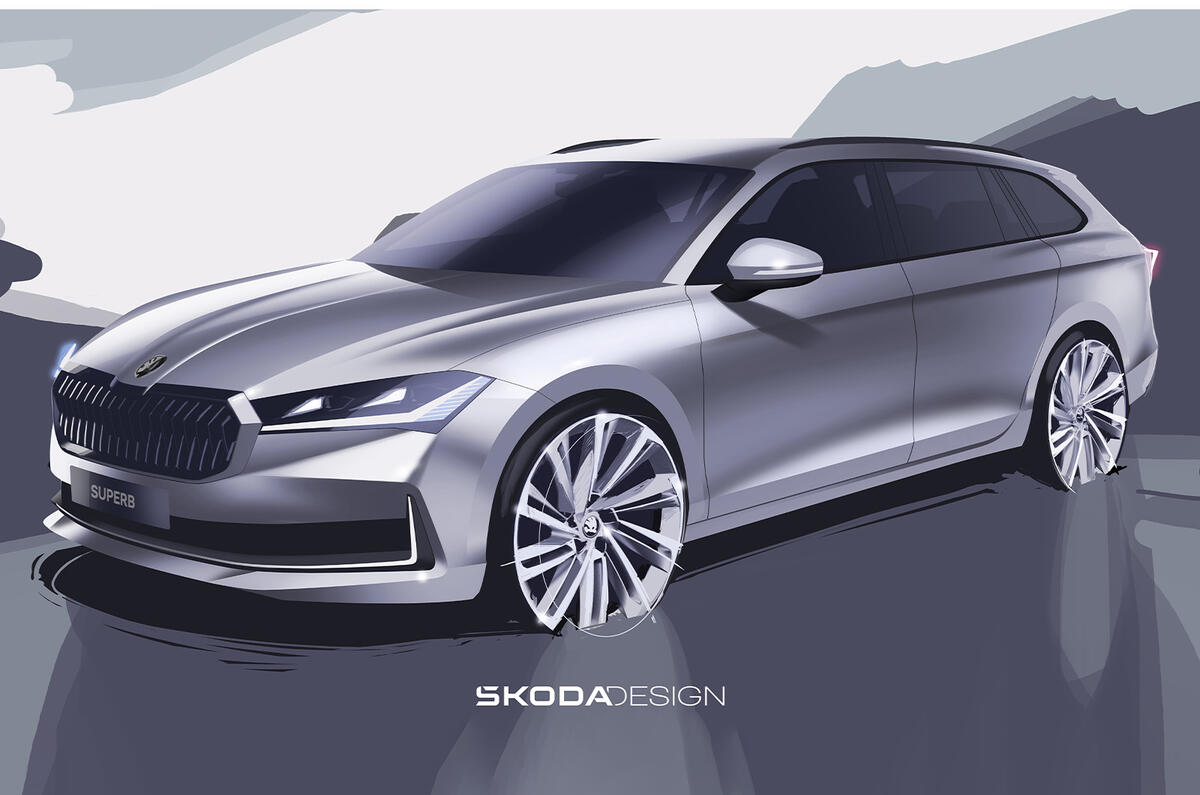 Skoda SUperb estate front