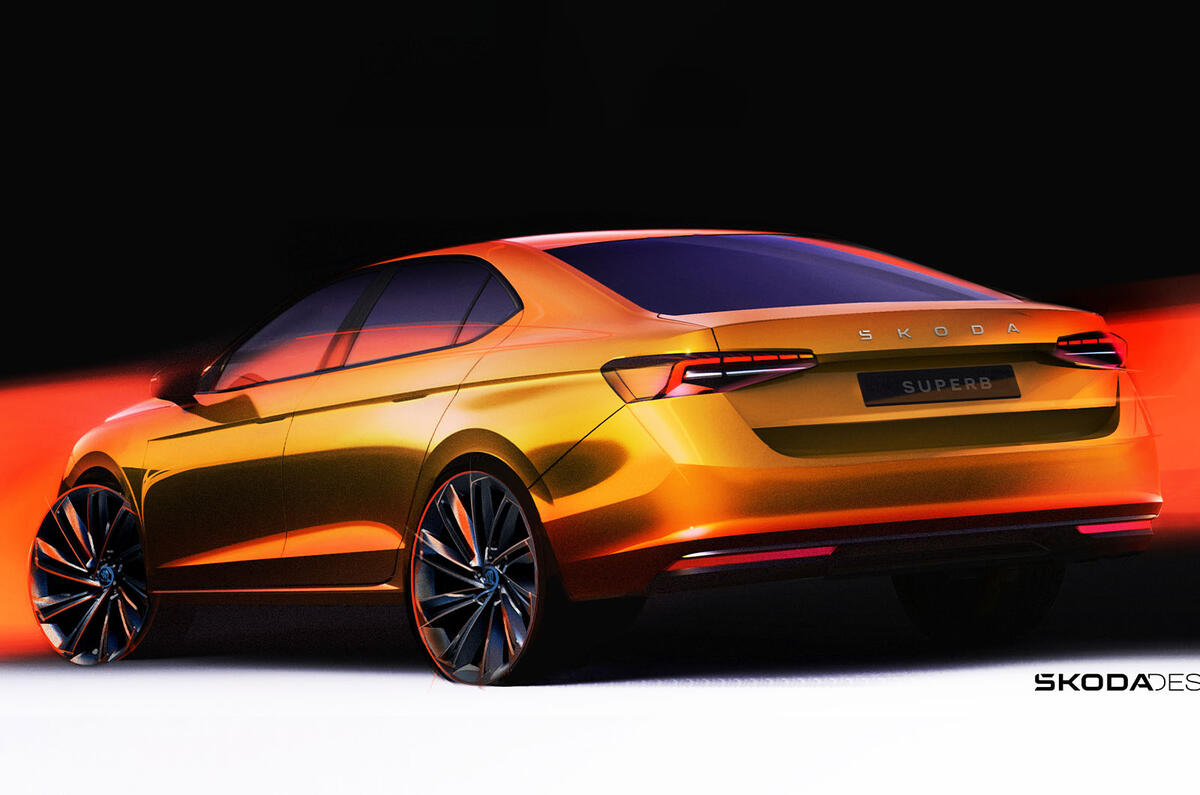 Skoda Superb saloon rear