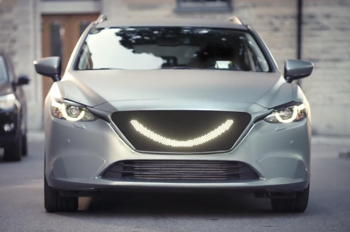 The autonomous car that smiles at pedestrians