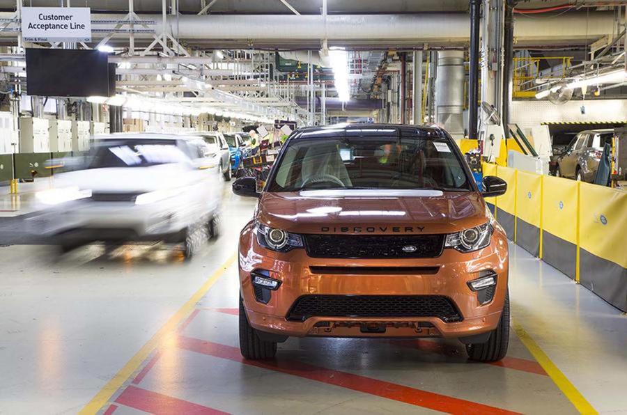 Land Rover production line 