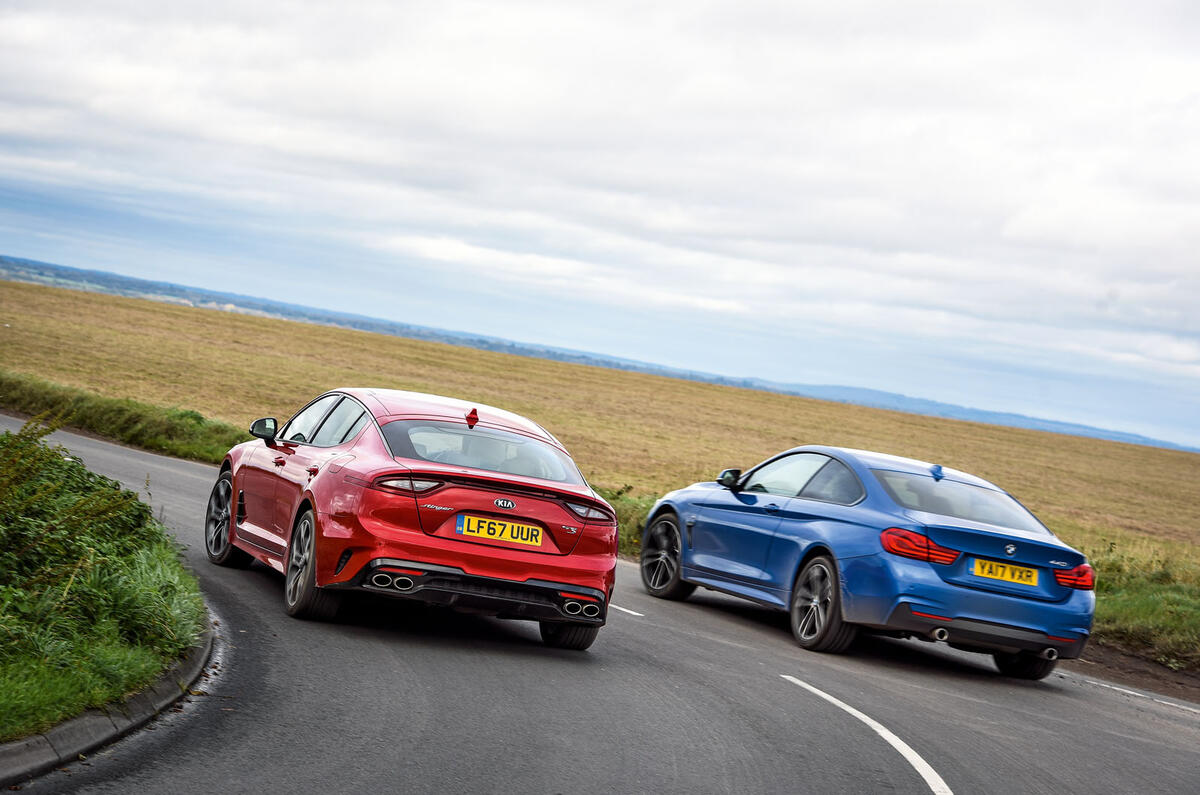 Kia Stinger Gt S Vs Bmw 440i And Jaguar Xe S Can It Handle The Heat Autocar