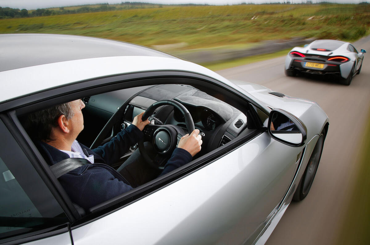 Jaguar F Type Svr Vs Mclaren 570gt Great British Gts Compared