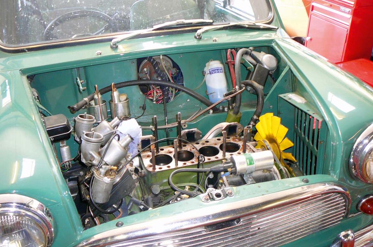 Mini Cooper engine bay