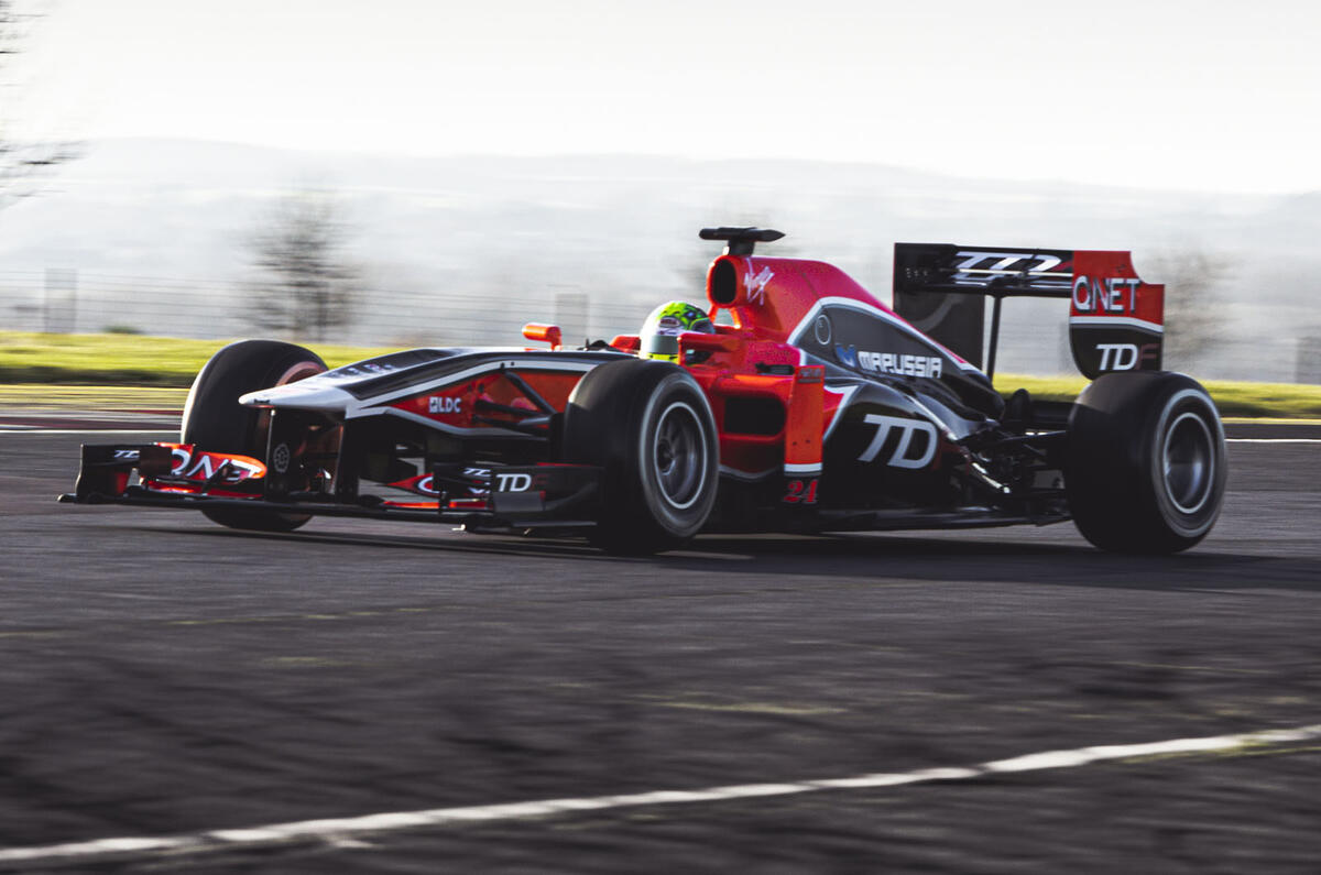 2020 TDF-1 Formula 1 car cornering