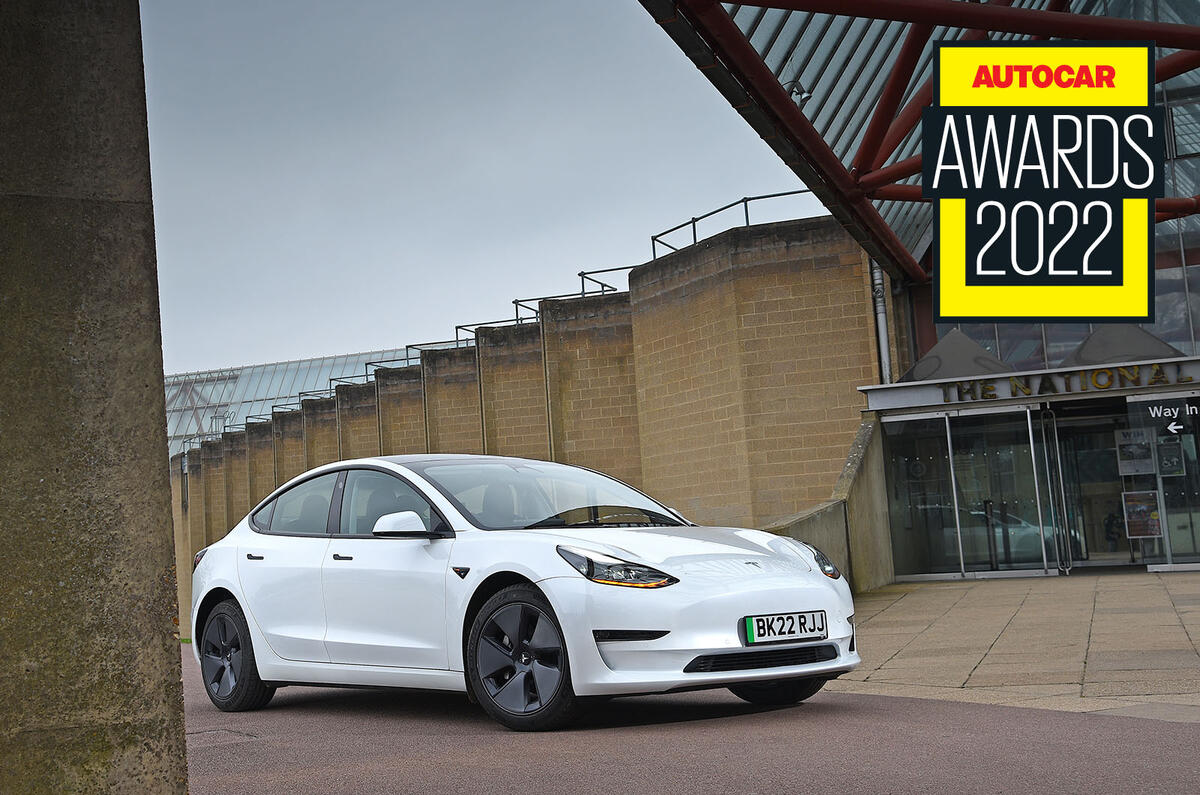 Tesla model shop 3 company car
