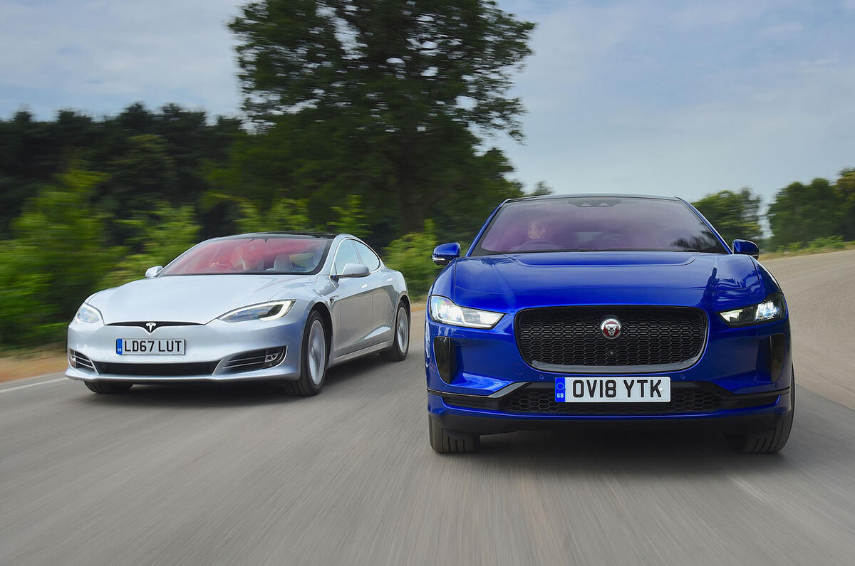 Tesla Model S Vs Jaguar I Pace Ev Twin Test Autocar