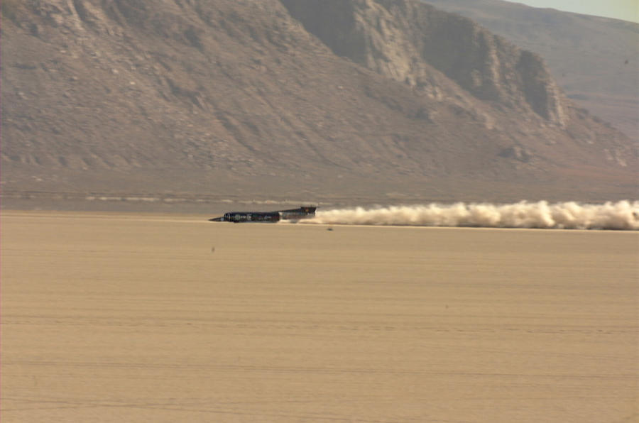 Thrust SSC on its way to breaking the sound barrier in 1997