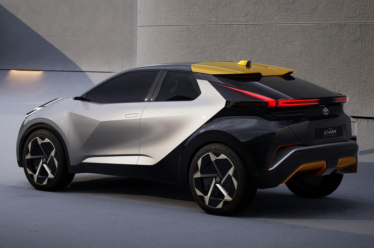 2022 - [Toyota] CH-R Prologue  Toyota-ch-r-rear-three-quarter