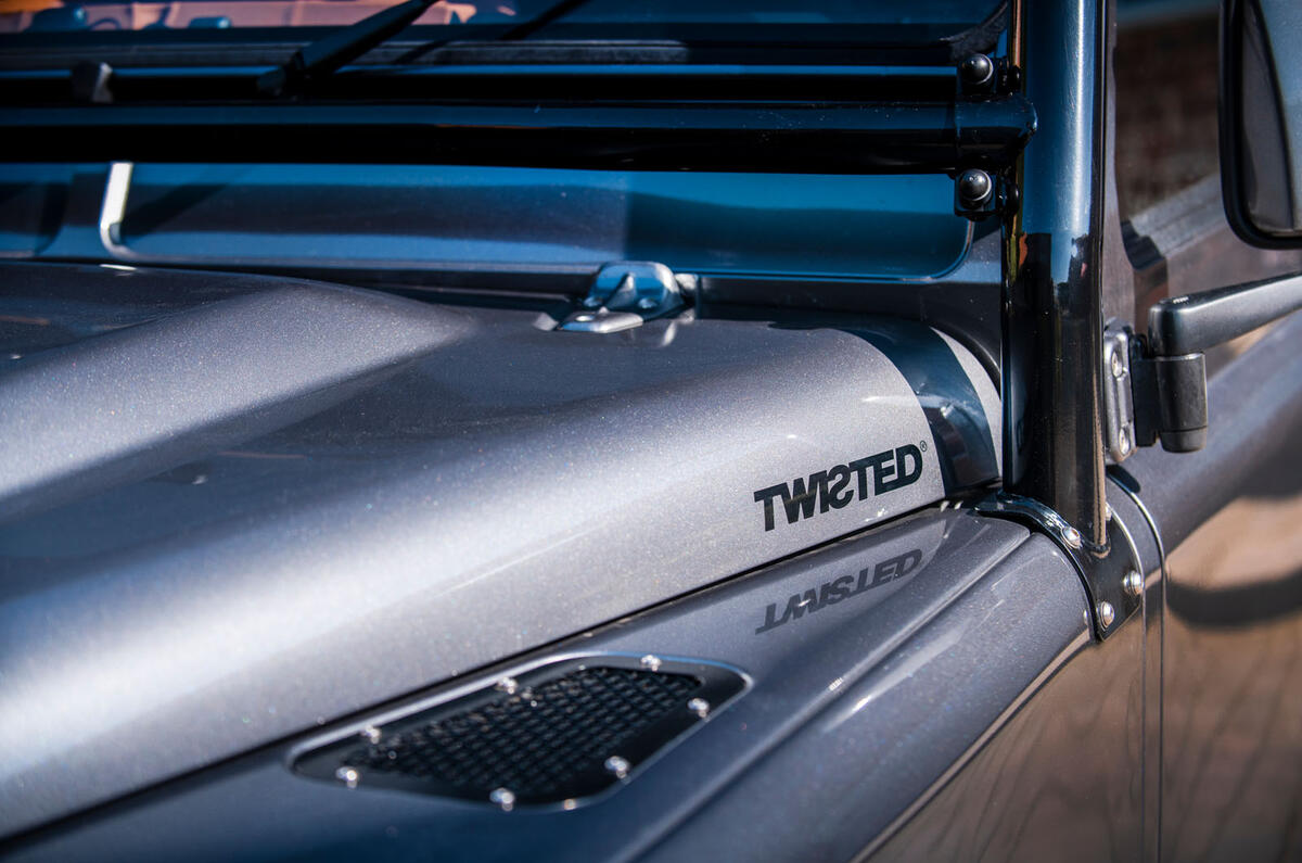 Twisted Defender V8 2018 UK first drive review - bonnet