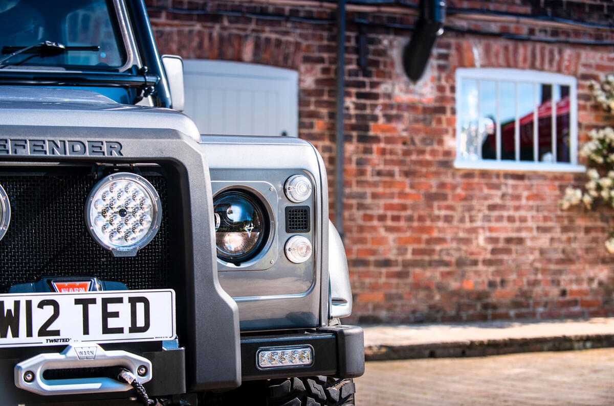 Twisted Defender V8 2018 UK first drive review - headlights