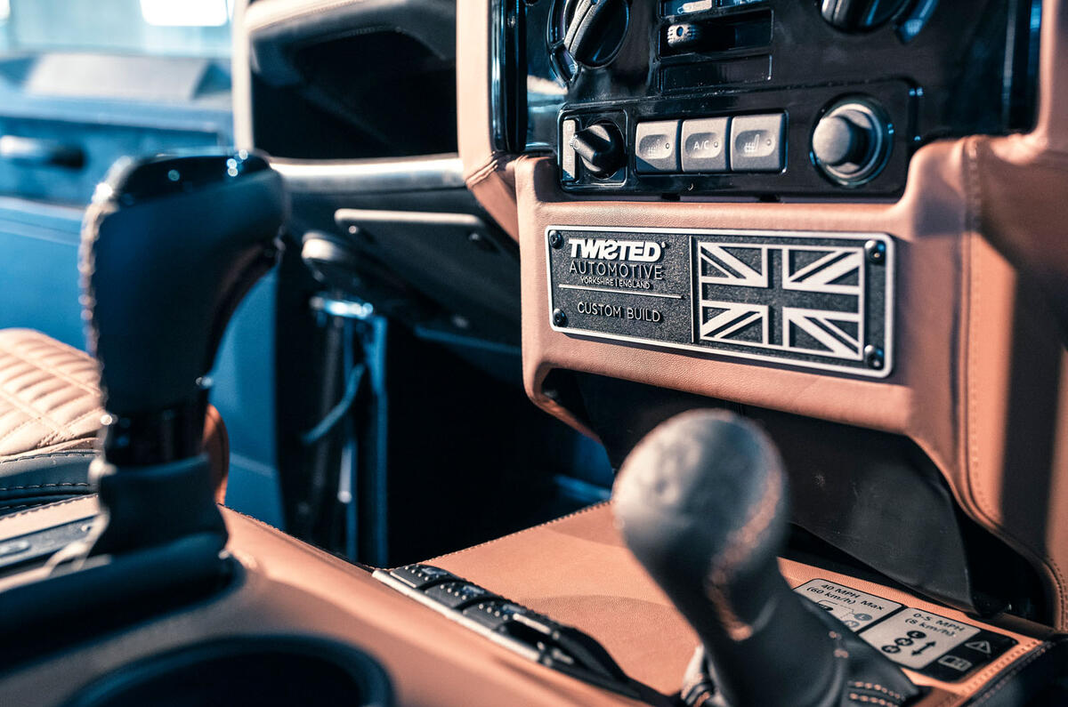 Twisted Defender V8 2018 UK first drive review - plaque