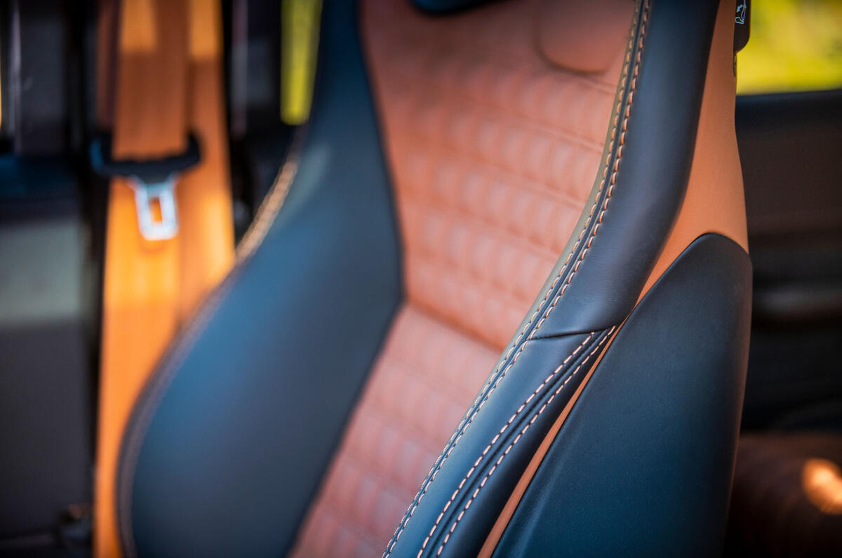 Twisted Defender V8 2018 UK first drive review - seat detail