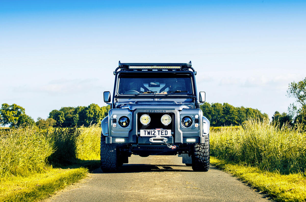 Twisted Defender V8 2018 UK first drive review - nose