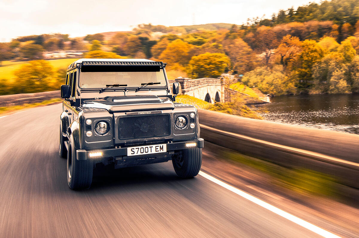 Twisted Defender V8 2018 UK first drive review - otr rear