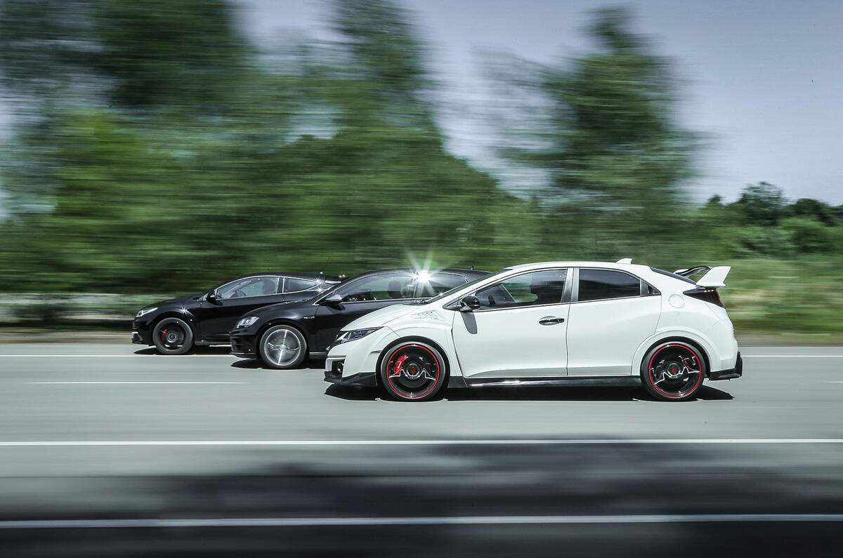 Honda Civic Type R Vs Renault Megane Rs 275 Trophy And Vw Golf R