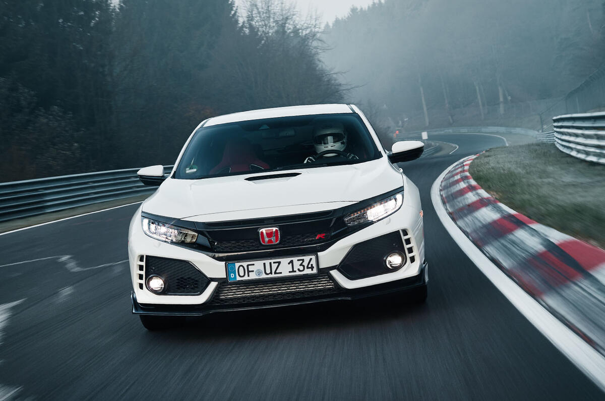 Honda Civic Type R smashes Nurburgring FWD lap record Autocar