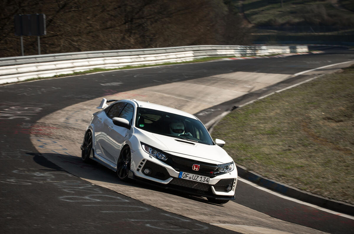 Honda Civic Type R Smashes Nurburgring Fwd Lap Record Autocar