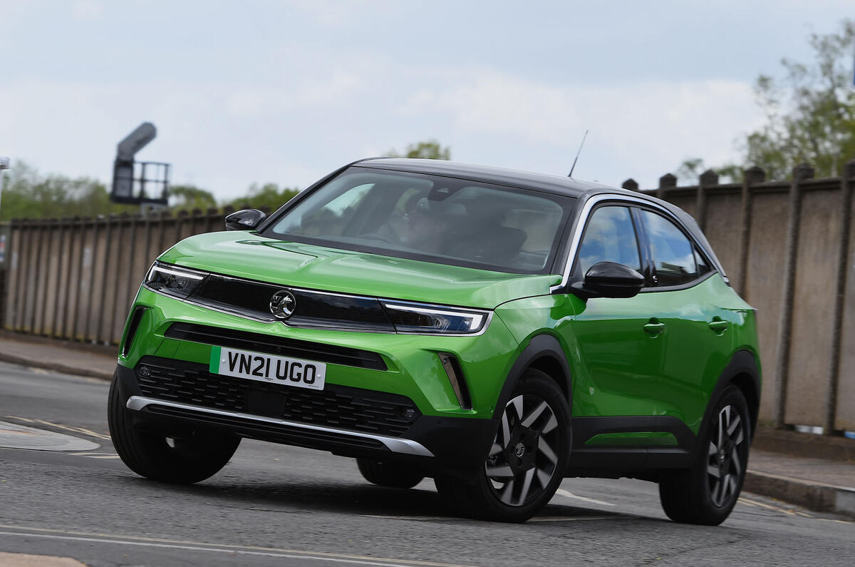 Vauxhall Mokka electric 2021 отслеживание передней четверти