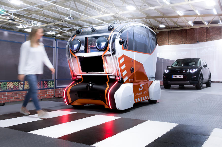 Jaguar Land Rover gives driverless pods eyes to signal road users