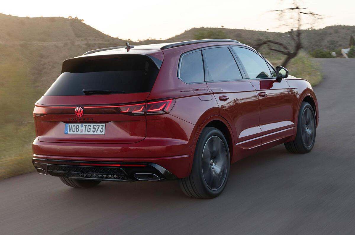 Volkswagen Touareg rear three quarter tracking