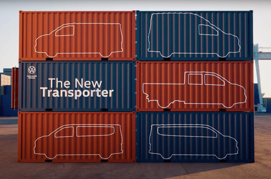Volkswagen Transporter 2024 тизер кузовов