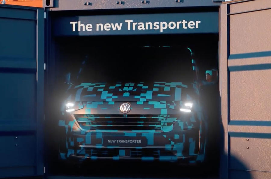 Volkswagen Transporter 2024 тизер спереди