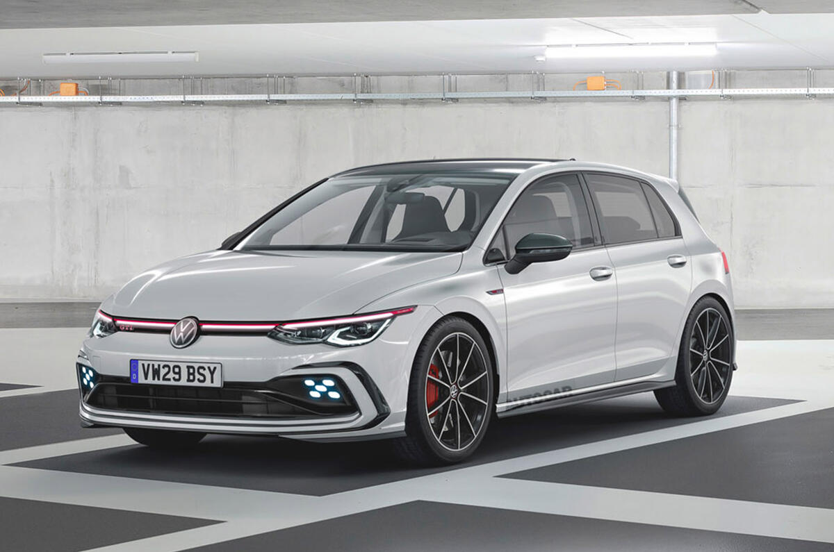Volkswagen Golf GTI render - stationary side
