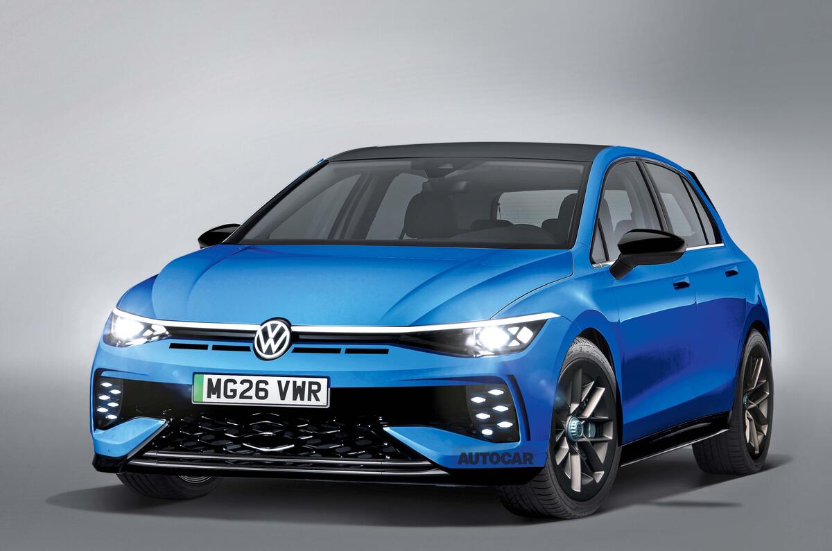 Volkswagen Golf R 9 render frontal tres cuartos (1)