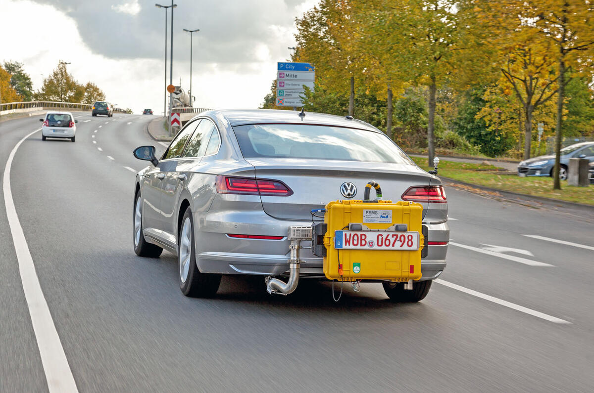 Emissions testing Volkswagen Passat
