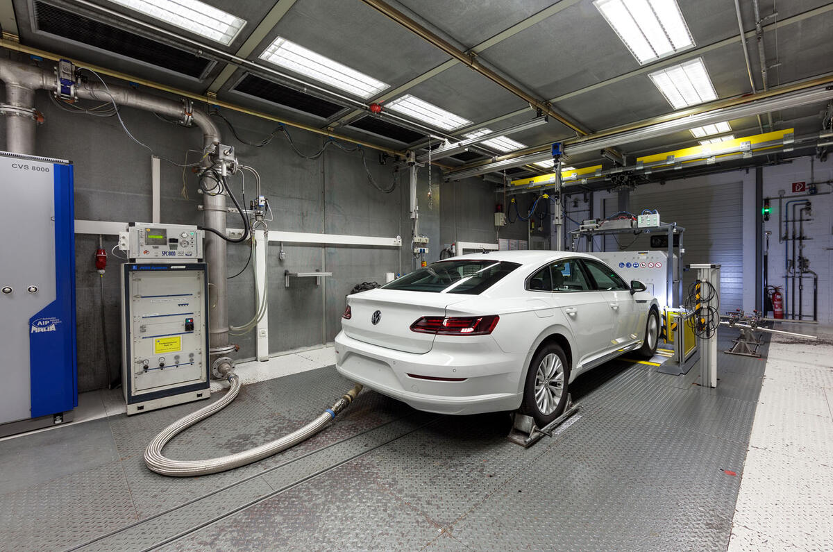 Emissions testing Volkswagen Passat