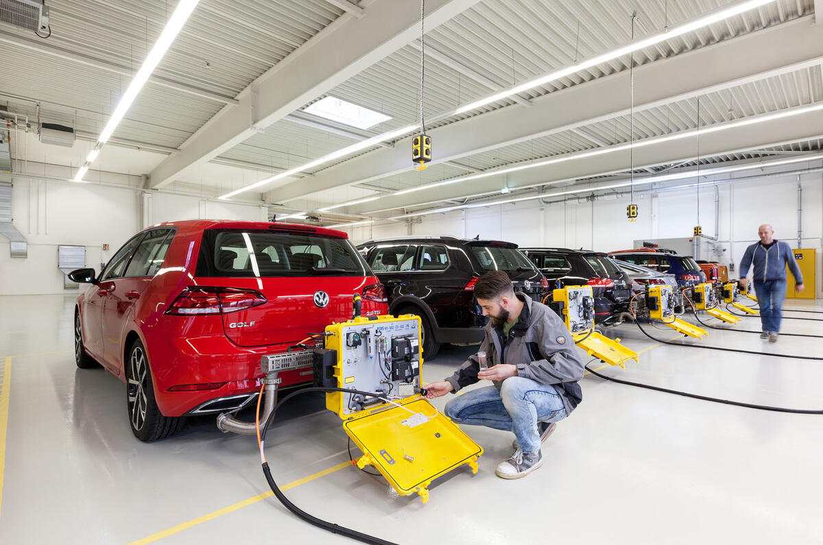 Emissions testing Volkswagen 