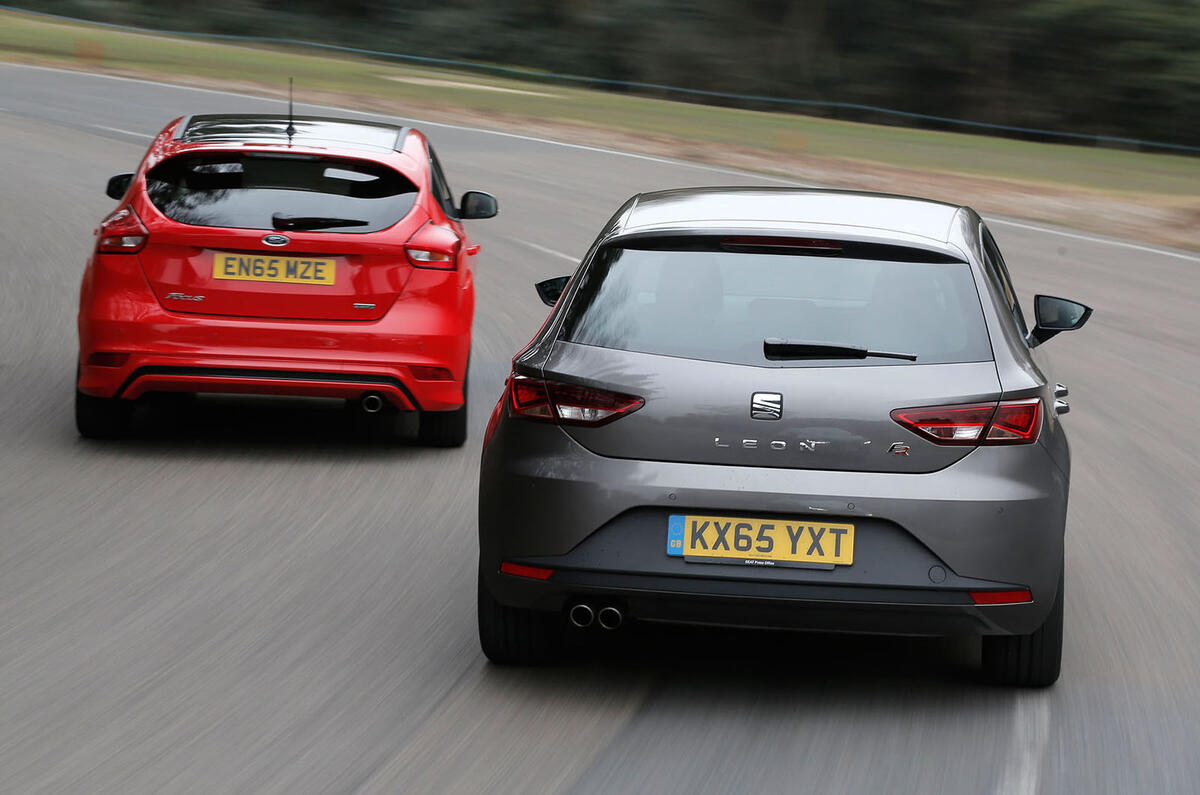 Seat Leon Ford Focus Vauxhall Astra Versus Mazda 3 Warm Hatch