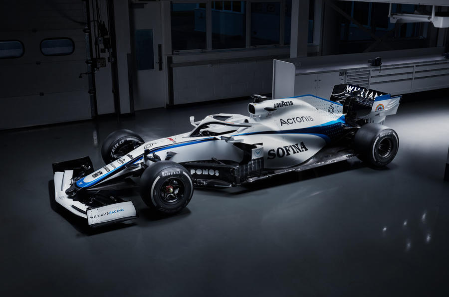 2020 Williams F1 livery official images - at HQ three quarters