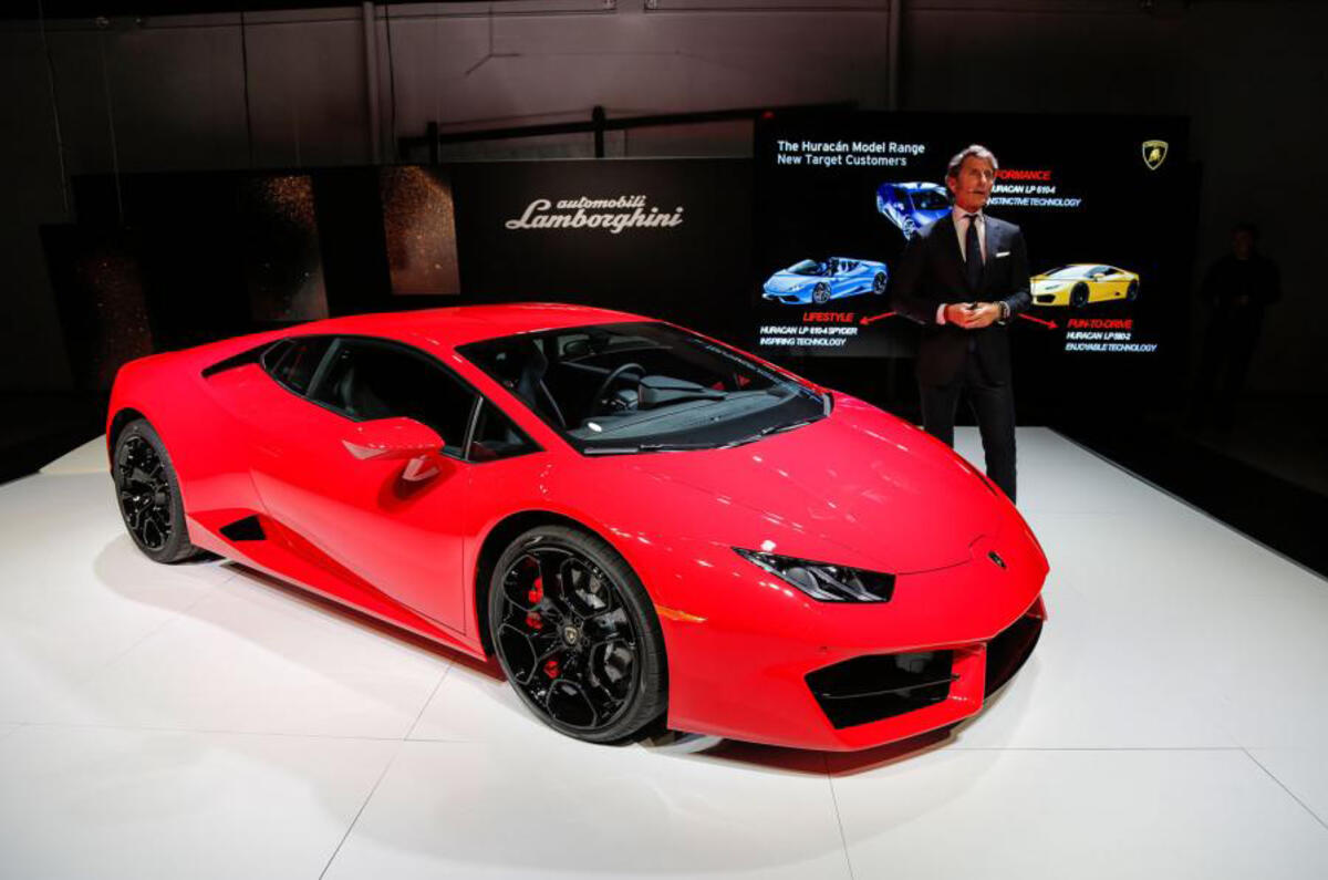 Stephan Winkelmann with Lamborghini Aventador