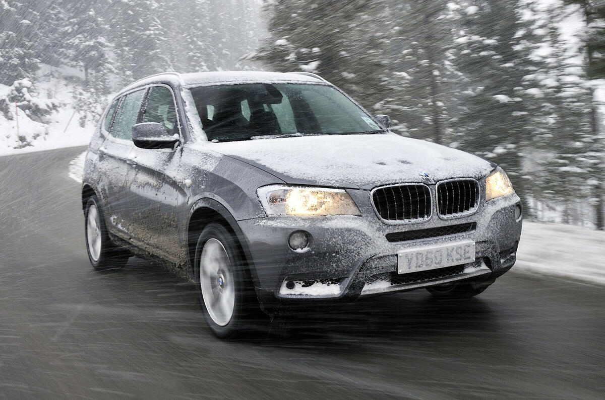 BMW X3 in snow