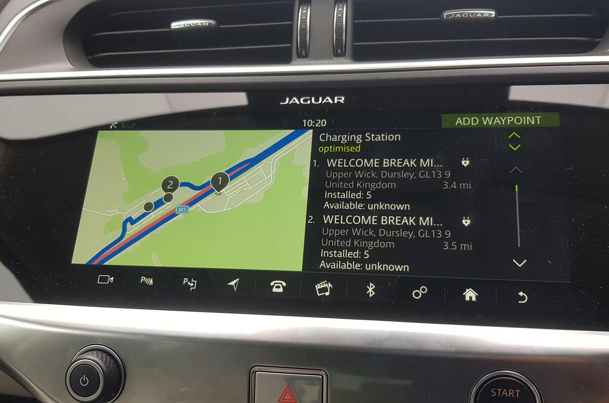Jaguar I-Pace 2019 long-term test review - charging point finder