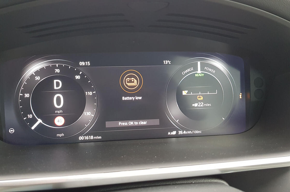 Jaguar I-Pace 2019 long-term test review - low battery
