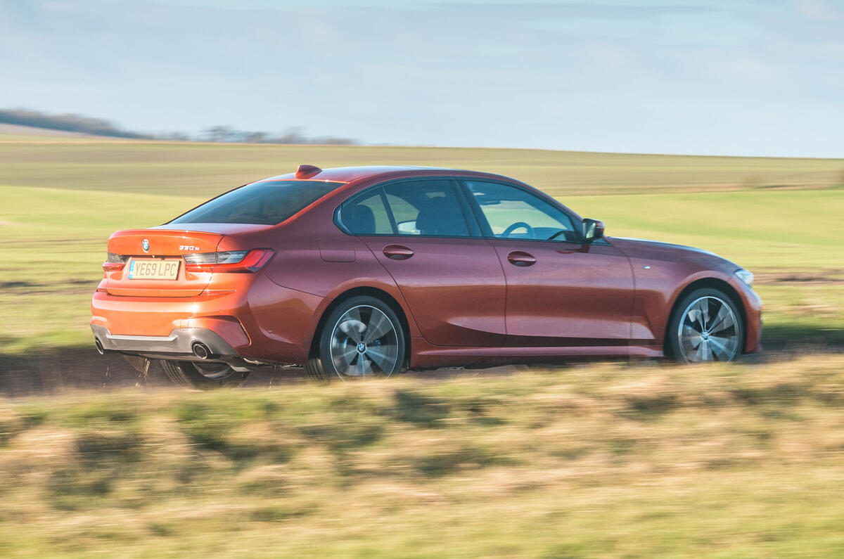 BMW 3 Series 330e 2020 long-term review - hero rear