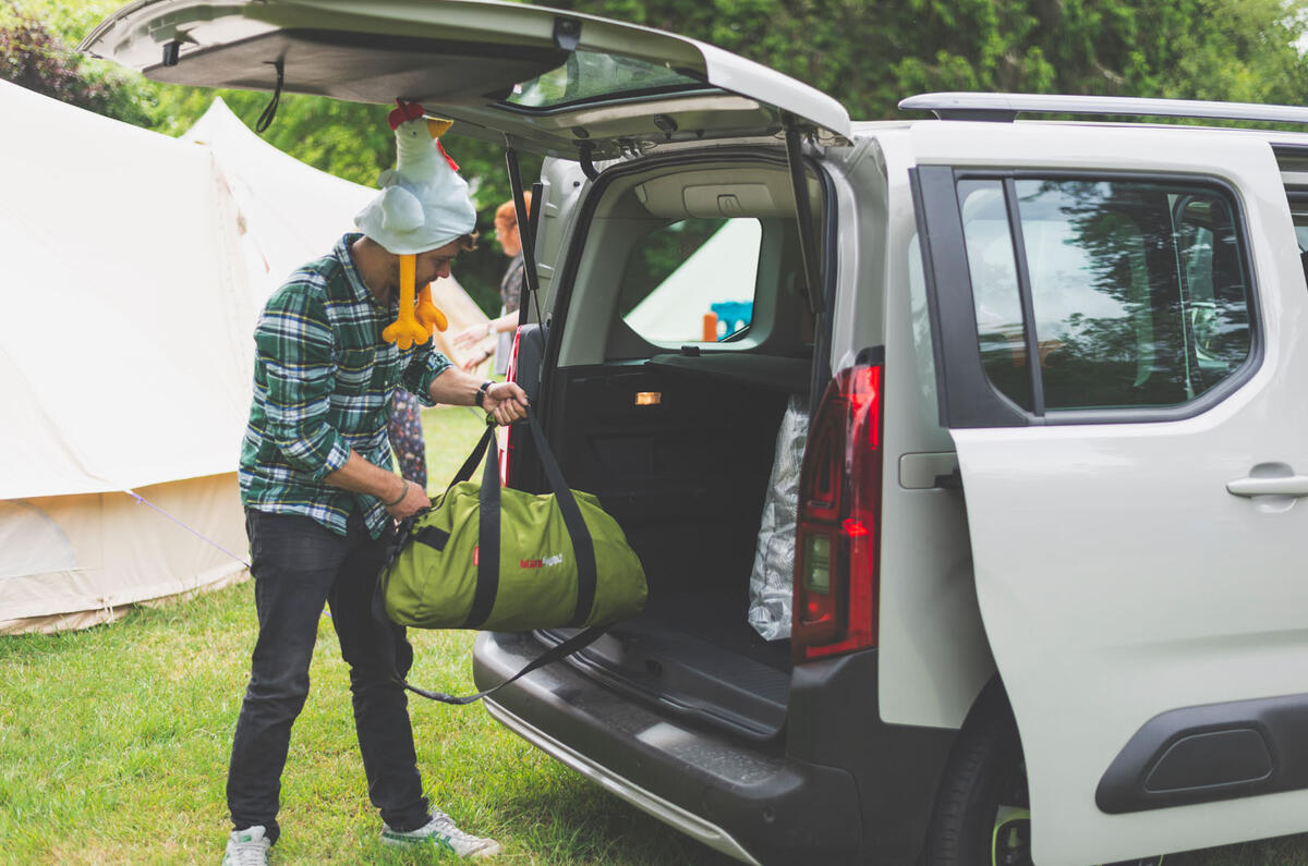 Citroen Berlingo 2019 long-term review - camping unloading